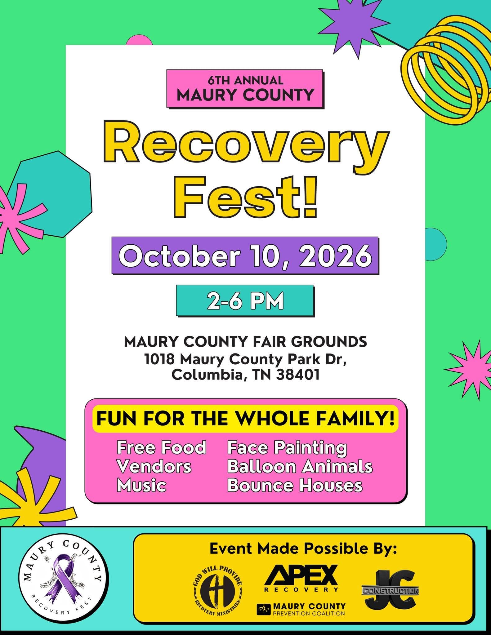 Maury County Recovery Fest 2026