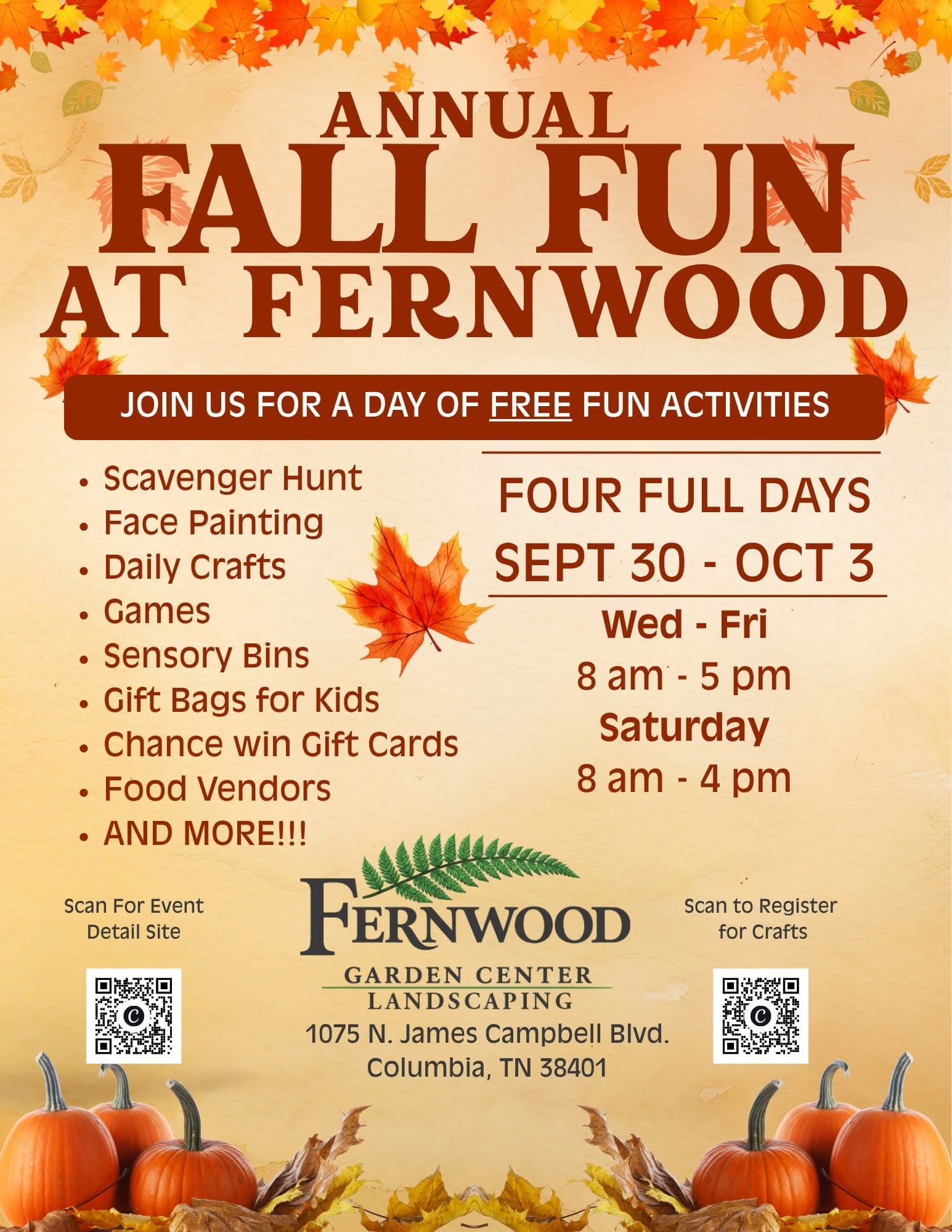 Annual Fall Fun at Fernwood