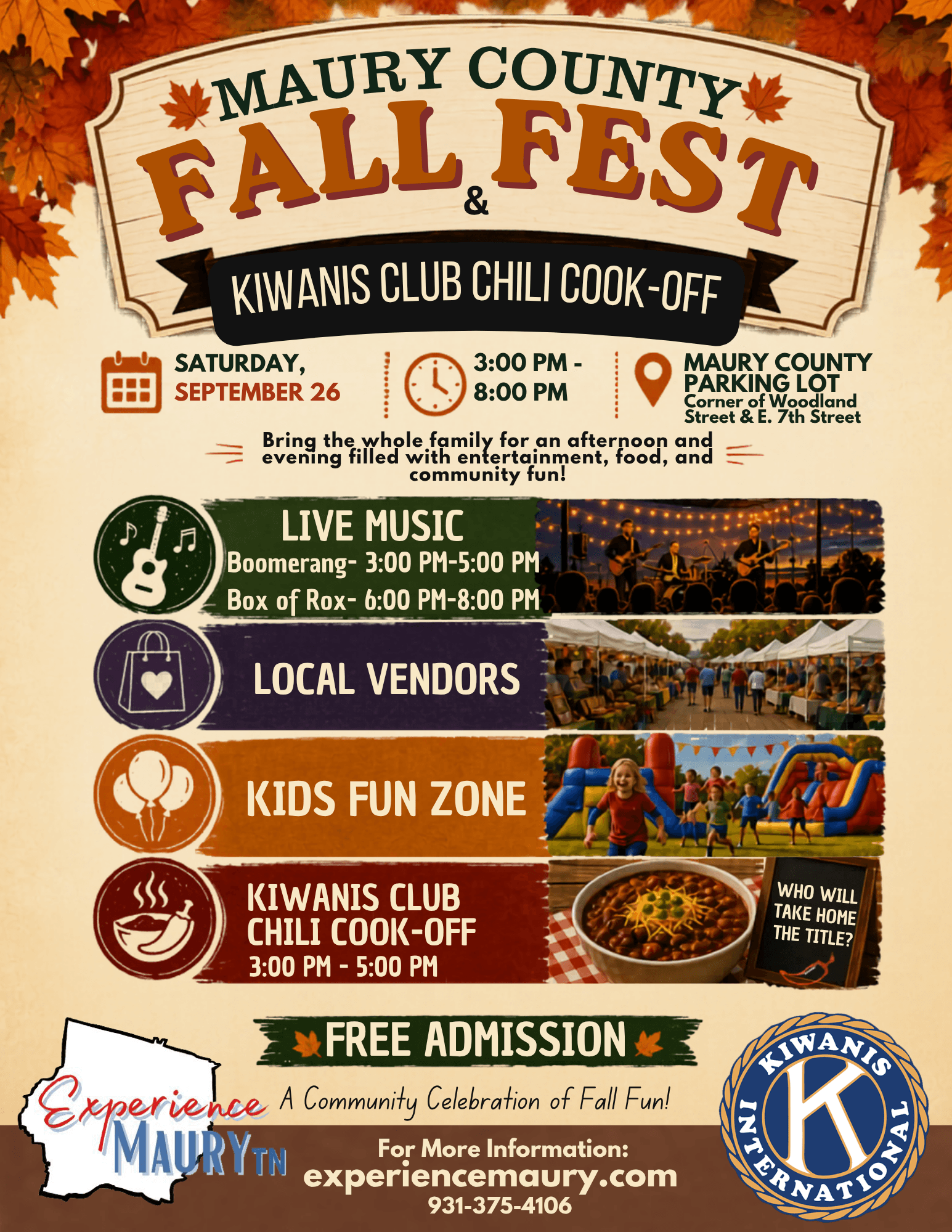 Maury County Fall Fest & Kiwanis Chili Cook-Off