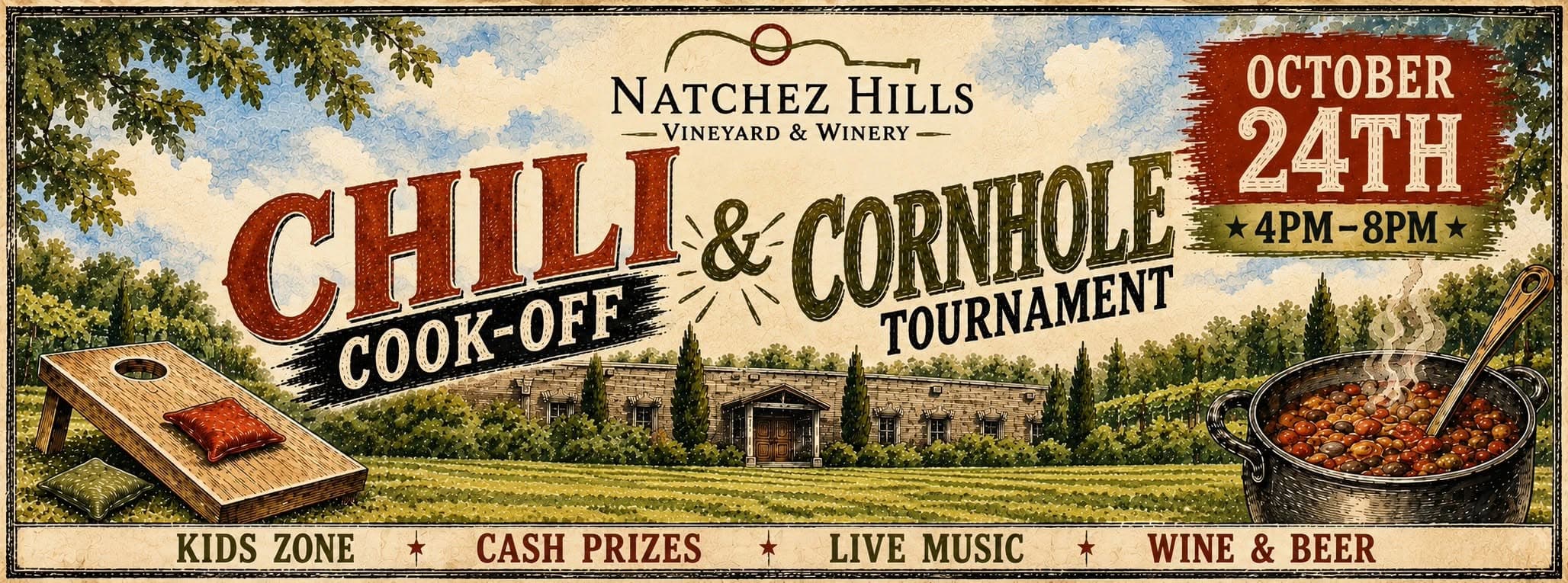 Natchez Hills Chili Cook-Off & Cornhole Tournament